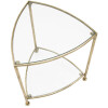 Mauro Ferretti tavolino 2 ripiani 45x45x50 cm oro