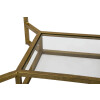 Mauro Ferretti tavolino Doppio Marmo 47x47x60 cm bianco oro