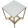 Mauro Ferretti tavolino Doppio Marmo 47x47x60 cm bianco oro