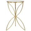Mauro Ferretti tavolino butterfly Ø 35x60 cm oro argento