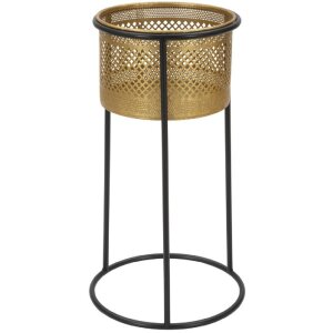 Mauro Ferretti portafiori singolo Ø 25x50 cm oro nero