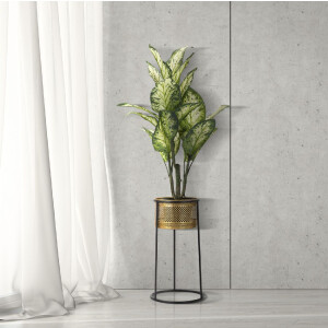 Mauro Ferretti portafiori singolo Ø 25x50 cm oro nero