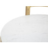 Mauro Ferretti tavolino in marmo rotondo 40x43x50 cm bianco oro