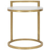 Mauro Ferretti tavolino in marmo rotondo 40x43x50 cm bianco oro