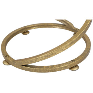 Tavolino Mauro Ferretti in marmo spirale Ø 27,5x47,5 cm bianco oro