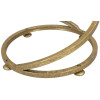 Tavolino Mauro Ferretti in marmo spirale Ø 27,5x47,5 cm bianco oro