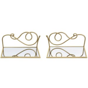 Mauro Ferretti mensola da parete set di 2 41,5x18x20,5 cm oro