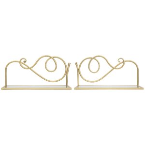 Mauro Ferretti mensola da parete set di 2 41,5x18x20,5 cm oro