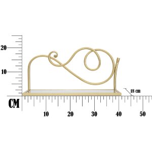 Mauro Ferretti mensola da parete set di 2 41,5x18x20,5 cm oro