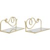 Mauro Ferretti mensola da parete set di 2 41,5x18x20,5 cm oro