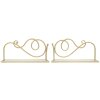 Mauro Ferretti mensola da parete set di 2 41,5x18x20,5 cm oro