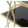 Tavolino Mauro Ferretti doppio 45x45x55 cm oro nero