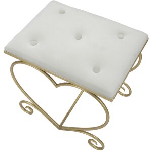 Mauro Ferretti sgabello cuore 50x37,5x51,5 cm oro crema