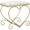 Mauro Ferretti sgabello cuore 50x37,5x51,5 cm oro crema