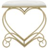 Mauro Ferretti sgabello cuore 50x37,5x51,5 cm oro crema