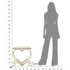 Mauro Ferretti sgabello cuore 50x37,5x51,5 cm oro crema
