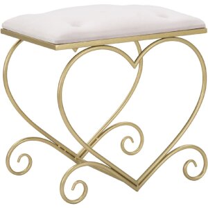Mauro Ferretti sgabello cuore 50x37,5x51,5 cm oro rosa