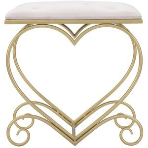 Mauro Ferretti sgabello cuore 50x37,5x51,5 cm oro rosa