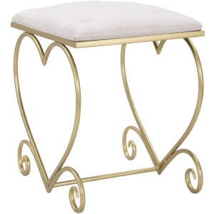 Mauro Ferretti sgabello cuore 50x37,5x51,5 cm oro rosa
