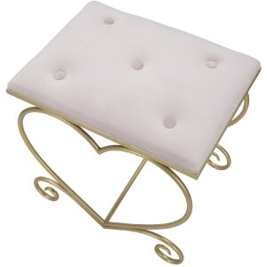 Mauro Ferretti sgabello cuore 50x37,5x51,5 cm oro rosa