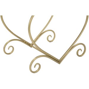 Mauro Ferretti sgabello cuore 50x37,5x51,5 cm oro rosa