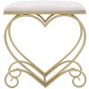Mauro Ferretti sgabello cuore 50x37,5x51,5 cm oro rosa