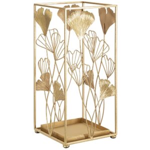 Mauro Ferretti portaombrelli foglia oro 22,5x22,5x48,5 cm...