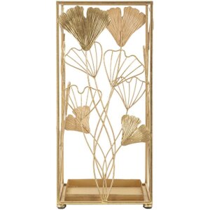 Mauro Ferretti portaombrelli foglia oro 22,5x22,5x48,5 cm oro