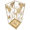 Mauro Ferretti portaombrelli foglia oro 22,5x22,5x48,5 cm oro