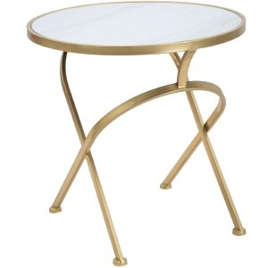 Mauro Ferretti Tavolino Glam Mat Ø 50,5x50 cm oro