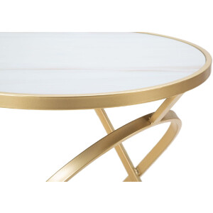 Mauro Ferretti Tavolino Glam Mat Ø 50,5x50 cm oro