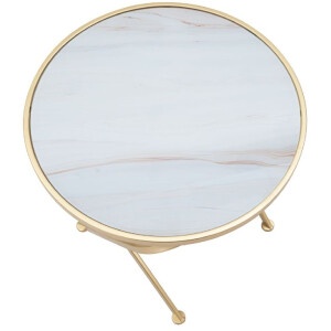 Mauro Ferretti Tavolino Glam Mat Ø 50,5x50 cm oro