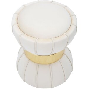 Mauro Ferretti Sgabello Flower Ø 40x44 cm crema oro