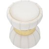 Mauro Ferretti Sgabello Flower Ø 40x44 cm crema oro