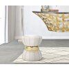 Mauro Ferretti Sgabello Flower Ø 40x44 cm crema oro