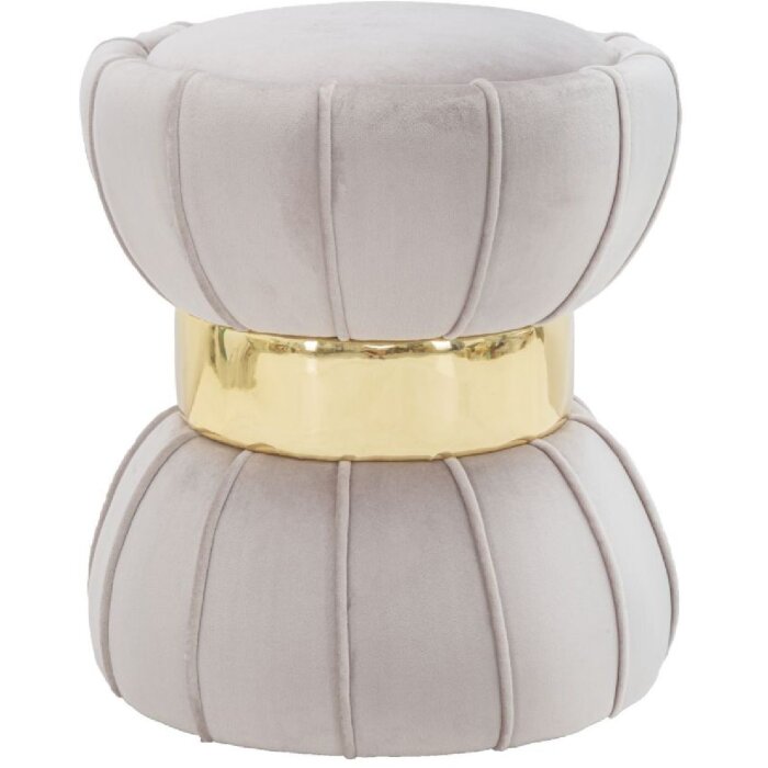 Mauro Ferretti Sgabello Flower Ø 40x44 cm grigio oro