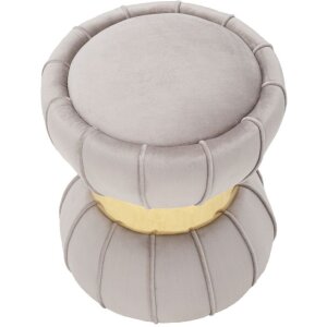 Mauro Ferretti Sgabello Flower Ø 40x44 cm grigio oro