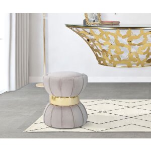 Mauro Ferretti Sgabello Flower Ø 40x44 cm grigio oro