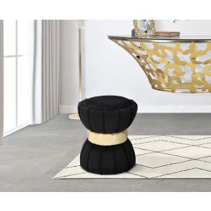 Mauro Ferretti Sgabello Flower Ø 40x44 cm oro nero