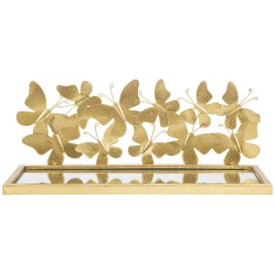 Mauro Ferretti mensola a muro farfalle set di 2 43x19,2x16,5 cm oro