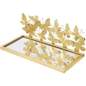 Mauro Ferretti mensola a muro farfalle set di 2 43x19,2x16,5 cm oro
