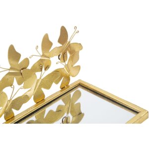 Mauro Ferretti mensola a muro farfalle set di 2 43x19,2x16,5 cm oro