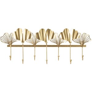 Mauro Ferretti appendiabiti da parete 7 ante 66,2x6x26,3 cm oro