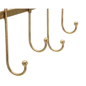 Mauro Ferretti appendiabiti da parete 5 ante 49,5x6x26,3 cm oro