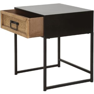 Mauro Ferretti comodino Hanoi 45x40x51,5 cm nero marrone
