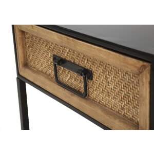 Mauro Ferretti comodino Hanoi 45x40x51,5 cm nero marrone