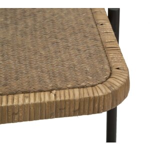 Mauro Ferretti tavolino Cebu 75x55x46,5 cm nero marrone