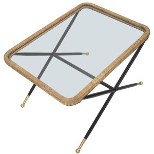 Mauro Ferretti Tavolino Saint Barth 70x50x45 cm nero marrone