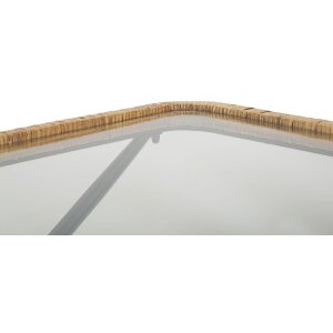 Mauro Ferretti Tavolino Saint Barth 70x50x45 cm nero marrone
