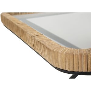 Mauro Ferretti Tavolino Saint Barth 70x50x45 cm nero marrone